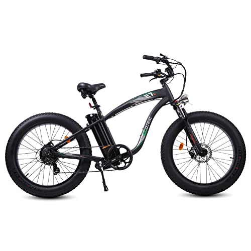 750W Electric Bike 26 Fat Tire Adult Electric Bicycles 48V 13AH Removable Lithium Battery Ebike with Suspension Fork Aluminium Frame Beach Snow Mountain E-Bike for Adults