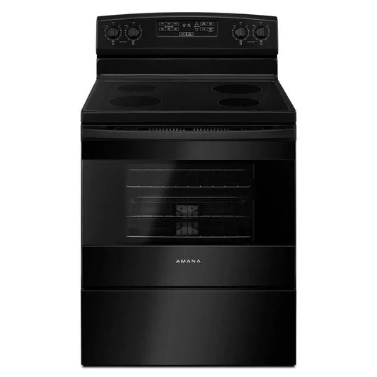 4.8 cu. ft. Electric Range in Stainless Steel Black