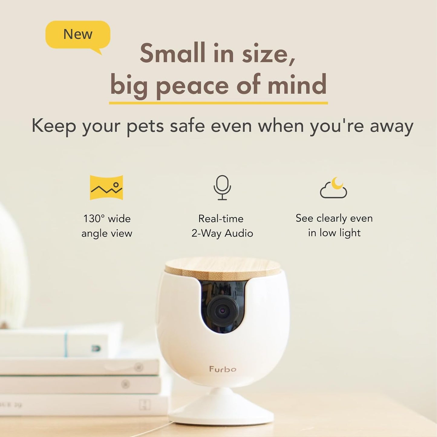 360° Cat Camera: See Your Cat from Anywhere | Rotating 360° Cat Tracking, Treat Toss, Color HD Night Vision, 2-Way Audio, Real-Time Notifications, Designed for Cats | Pet Camera w/Phone App