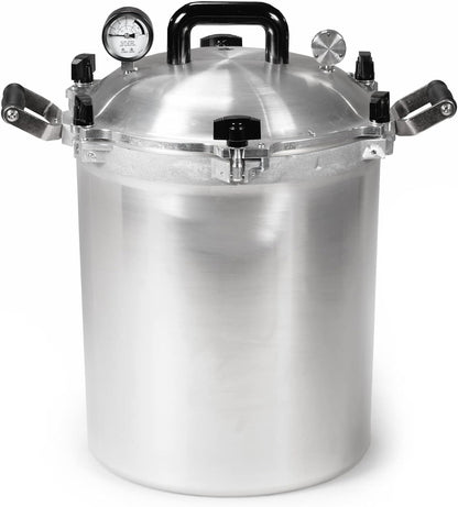 All American 1930: 21.5qt Pressure Cooker/Canner (The 921) – Exclusive Metal to Metal Sealing System – Easy to Open & Close – Suitable for Gas, Electric, or Flat Top Stoves – Made in the USA