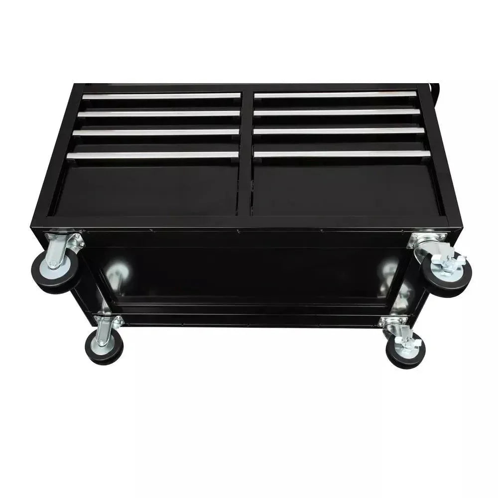 46 in. W x 24 in. D 9-Drawer Gloss Black Deep Tool Chest Mobile Workbench