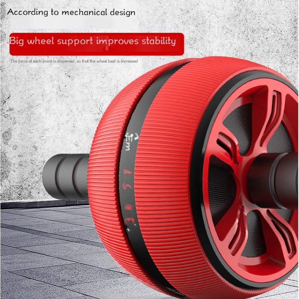 Abdominal Wheel Roller Trainer - Ab Roller Wheel Exercise Equipment,with Training Pad - Fitness Equipment,for Gym Home Exercise Tool Red