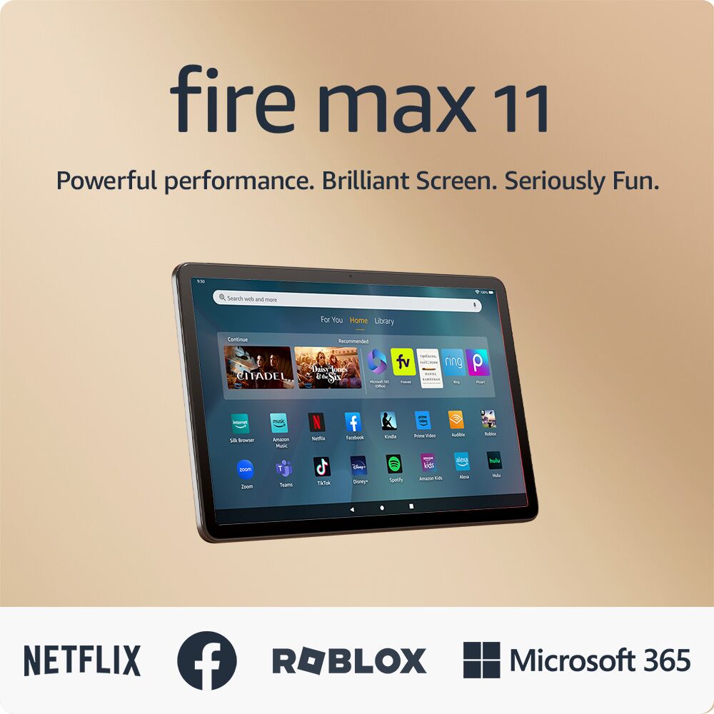 Amazon – Fire Max 11 tablet, vivid 11′′ display, octa core processor, 4 GB RAM, 14 hour battery life, 64 GB – Gray