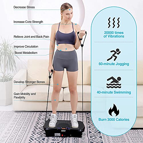 AXV Vibration Plate Exercise Machine Whole Body Workout Vibrate Fitness Platform Machine