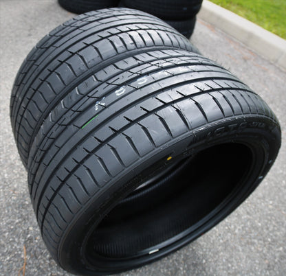 A set of four (four) 295/40R20 ZR 110Y XL A/S performance tires fit: 2013 Jeep Grand Cherokee SRT, 2007-10 Mercedes-Benz ML63 AMG base