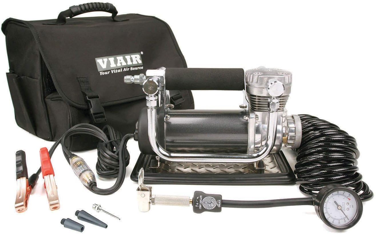 440P - 44043 Tire Inflator Portable Heavy Duty Offroad Air Compressor for Large Trucks & Jeeps | 12V On/Offroad Tire Pump Air Compressor, 150 PSI, up to 37" Tires, Alligator Clips